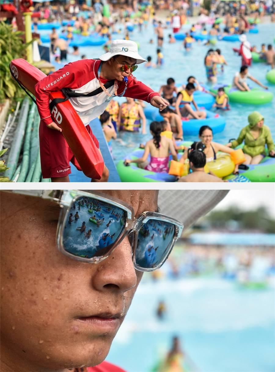 Lifeguards in Water Park