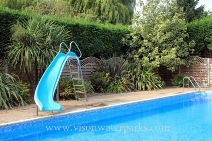 (English) Backyard Swimming Pool Slide with stainless ladder Model: K-FWS 001