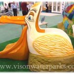 fiberglass mini pelican Toucan water slide插图