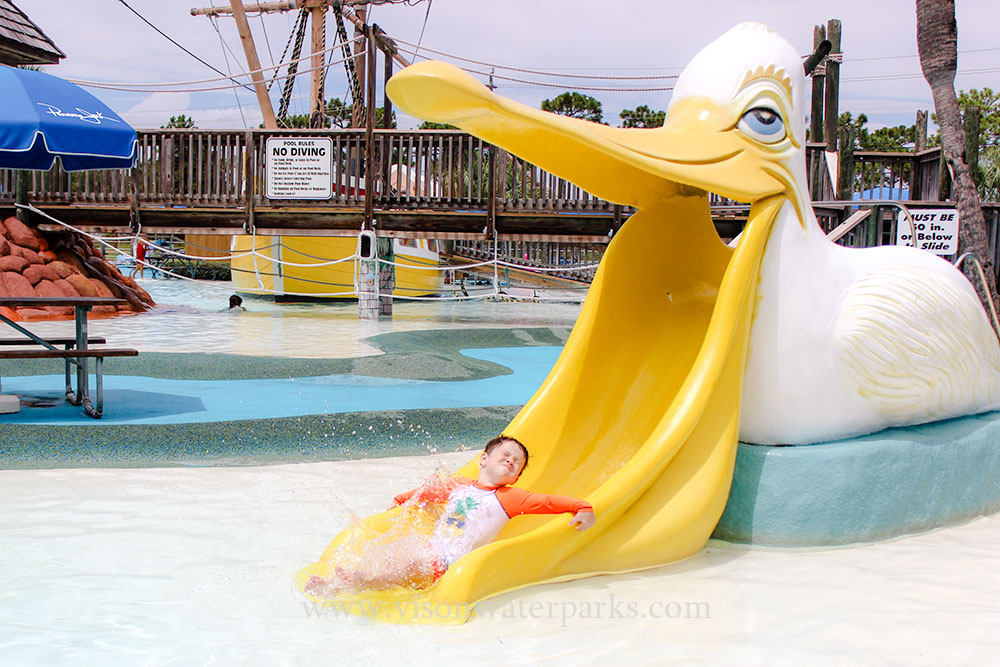 Big fiberglass pelican Toucan water slide