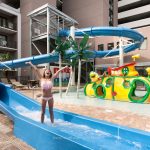 Resort hotel fiberglass water spiral slide插图