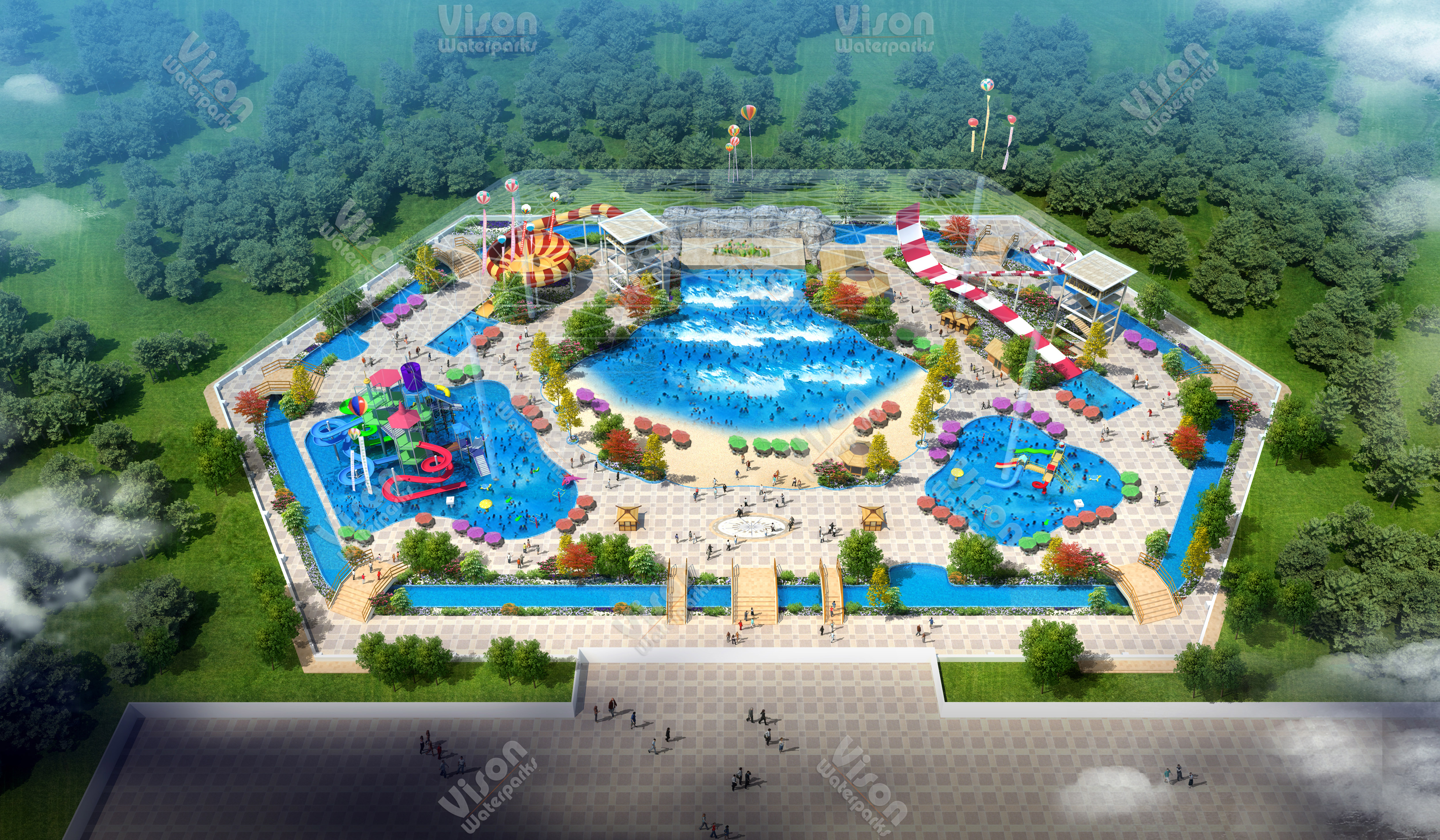 How big is the land needed and how much money is needed for water park?