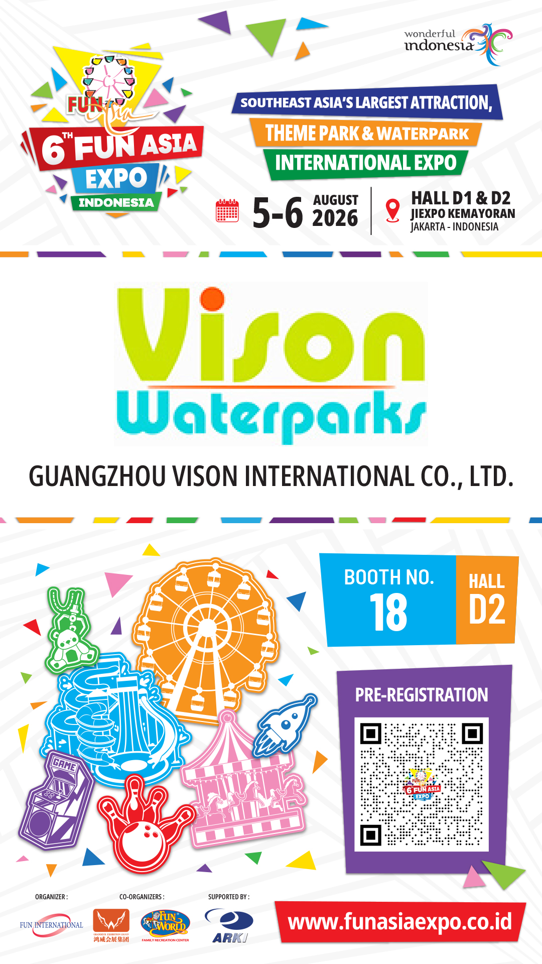 Vison Waterparks to Exhibit at Indonesia International Amusement & Leisure Facilities Exhibition 2026 in Jakarta
